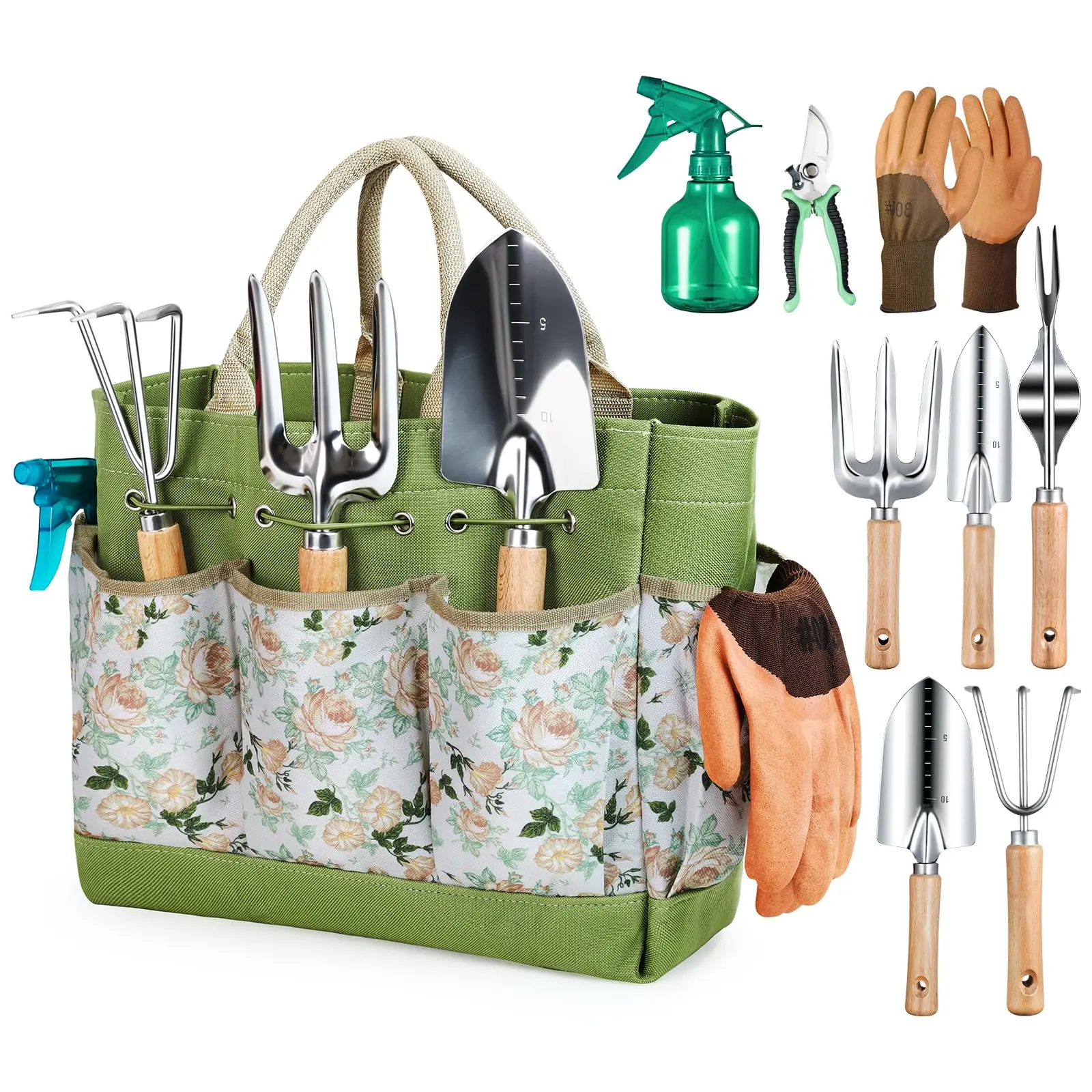 ชุดเครื่องมือทำสวนสแตนเลส 9 ชิ - Spade Digging Fork บทวิจารณ์และราคา
