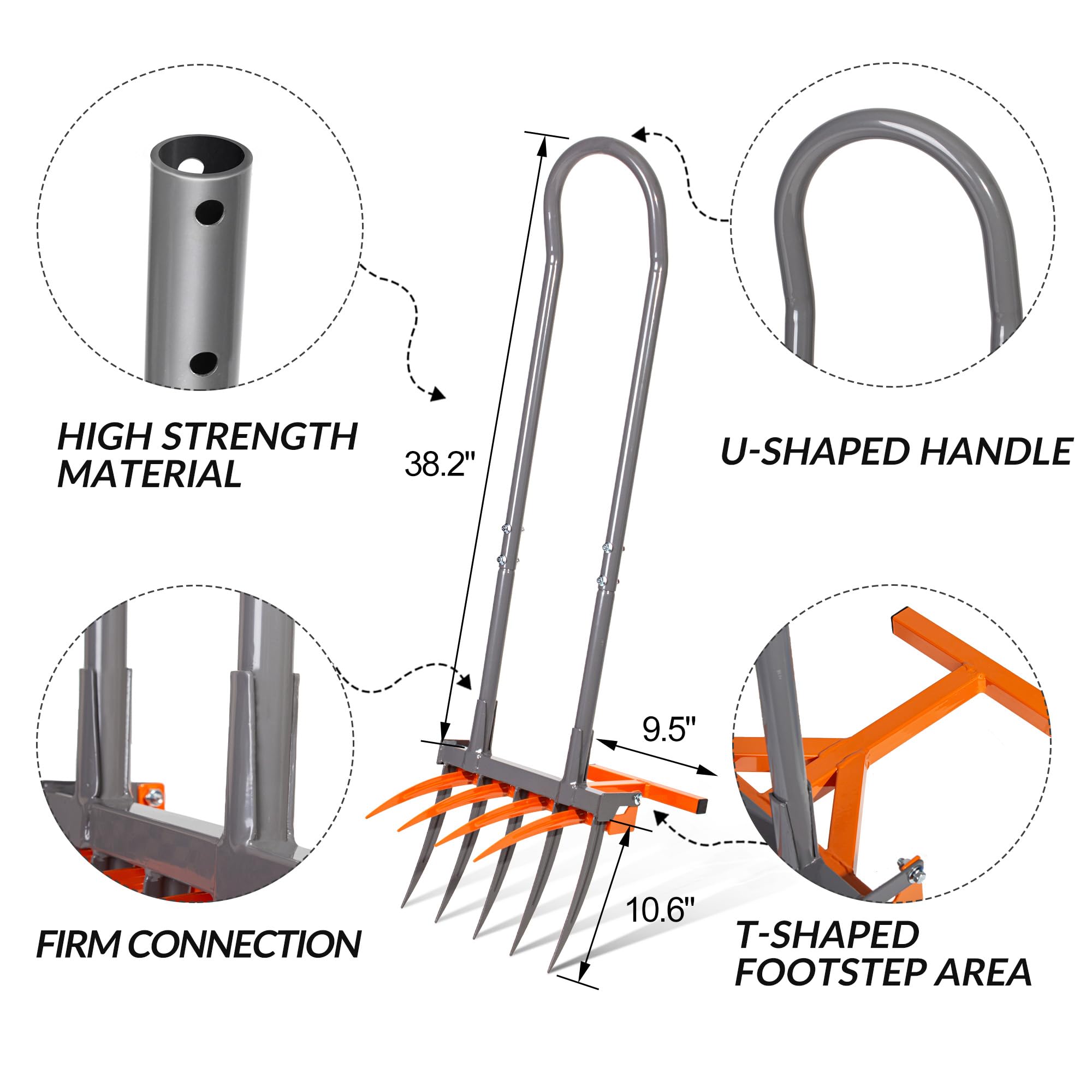 จอบเสียบดินแบบ 9 ง่าม รุ่น Hea - Spade Digging Fork บทวิจารณ์และราคา